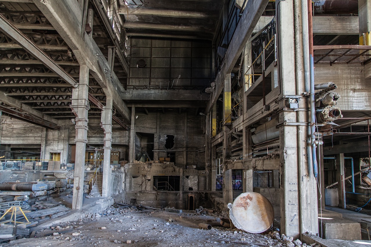 abandoned factory, abandoned, factory